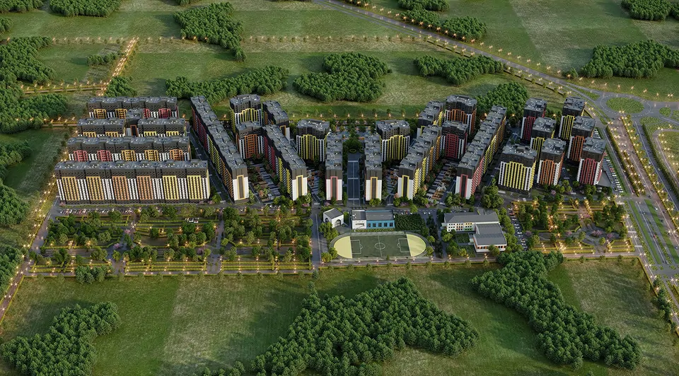 Панорама квартала с высоты